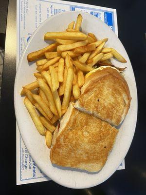 The Starter Breakfast Sandwich with fries