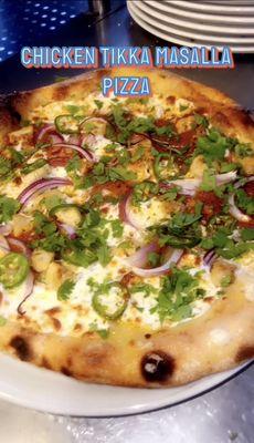 Chicken Tikka Masala Pizza! Wow, if you like Indian Food or Chicken Tikka Masala Dish this Pizza Will Be Your Favorite New Pizza!