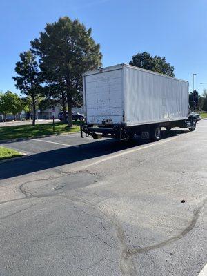 The stolen truck that pulled up next to our Penske. The guy jumped out and proceeded to steal our truck.