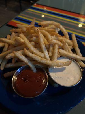 French fries, ketchup, house ranch dressing