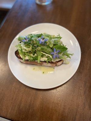 Snap Pea Crostini