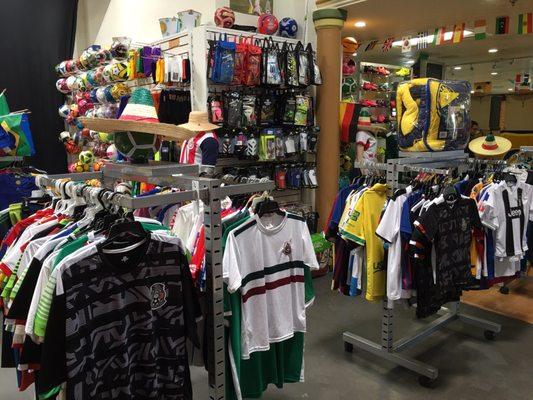 Good selection of soccer gear