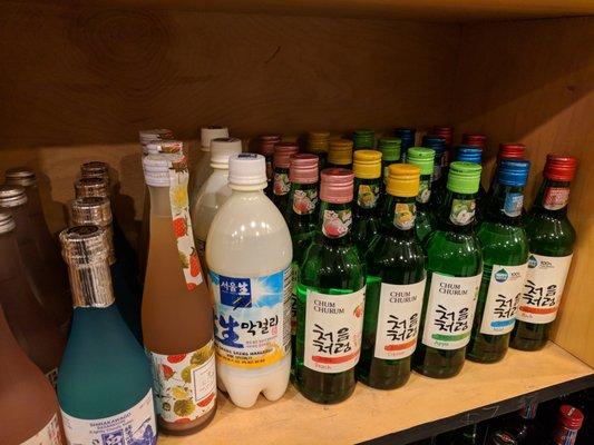 Soju and Makgeolli if you're feeling like some Korean Spirits!