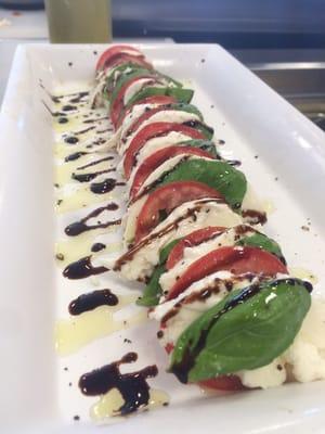 Caprese salad with our homemade fresh mozzarella