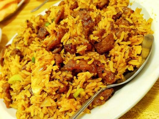 Nasi Goreng Jawa: Fried Rice with Chicken & Shrimp (subbed Beef).