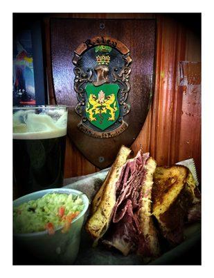 Happy St.Patrick's Day! Reuben Sandwich & Guinness @ RILEY'S Gathering Place.Elmhurst IL. Irish Food & Drink Place. Sport Bar.Nice & Cool!