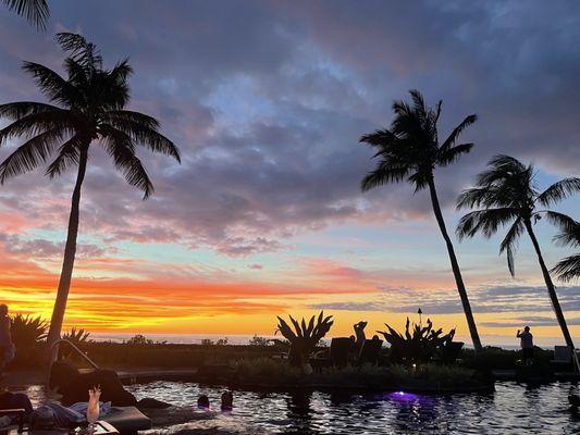 Sunset from the pool