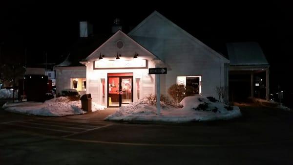 Storefront at night