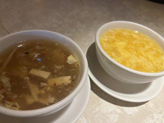 Egg Drop Soup and hot and sour