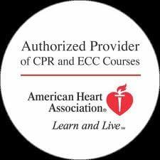 We are a American Heart Association Training Site. Students receive their certification the same day they take the class/.