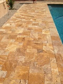 travertine patio