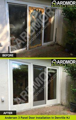 Andersen 3 Panel Door Installation in Denville NJ