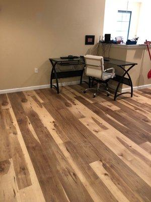 Vinyl Plank Flooring Installation, Baseboard Installation