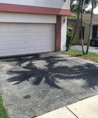 Re-seal blacktop driveway - Before