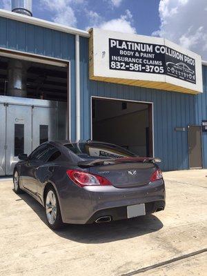 Rear end repair (deck lid, quarter panels, rear floor panel & bumper cover)