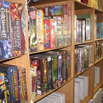 Board Games of all types!  Mayfair Games, Wizards of the Coast, Fantasy Flight Games, Days of Wonder, and more!