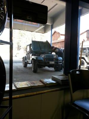 Mike working on my Jeep