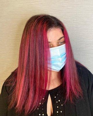 Pink balayage