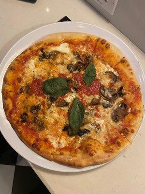 Margherita Pizza ($20) - comes with Parmesan, so omit it if you want a more classic, less salty Margherita taste !