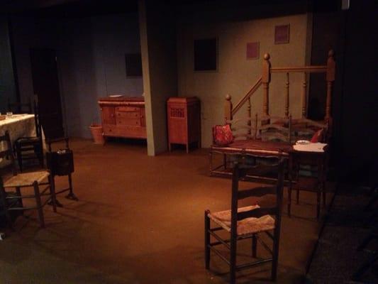 The set for Blood Relations. April 24, 2015.