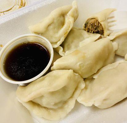 Boiled Pork and Mushroom Dumpling