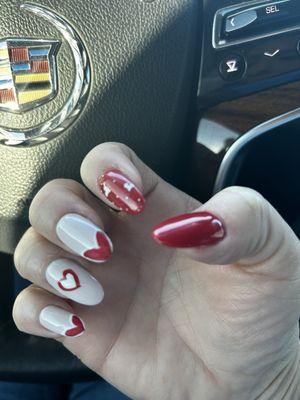 Valentines nails