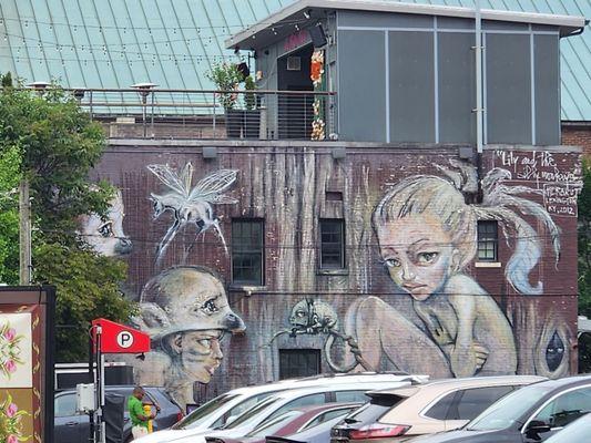 One of the many murals along our walk.