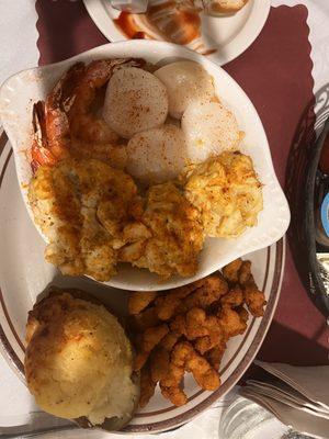 Broiled seafood platter