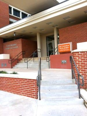 11th Street entrance, located under the Skybridge.