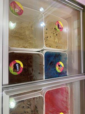 Ice cream selections