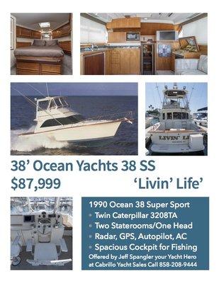 1990 Ocean Yachts 38 SuperSport Sportfishing Boat For Sale $87,999