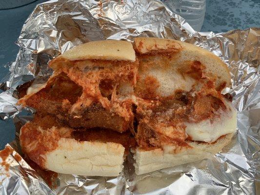 Shrimp Parm sandwich (half)