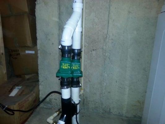 Water powered back-up sump pump give our customers piece of mind should their electricity fail.