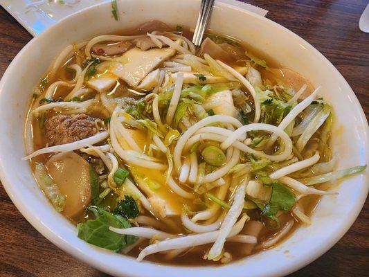 Vegan bun bo hue dressed