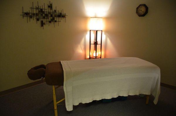 Massage therapy room