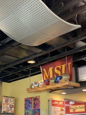 MSU decor at Raising Cane's in Wichita Falls Texas.