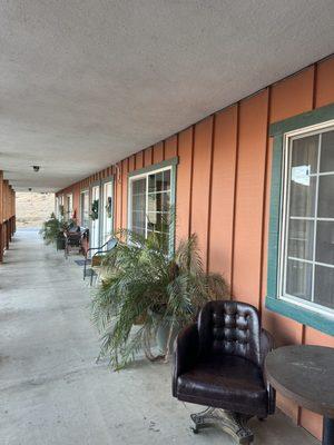 Outside rooms, nice covered porch