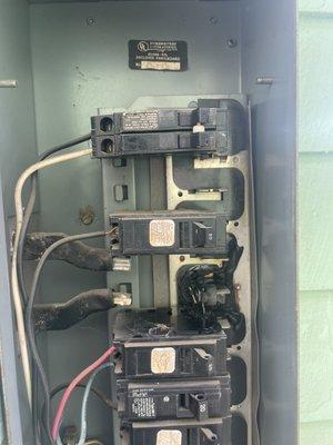 Main breaker melted