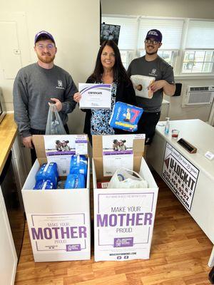 Charity donation collection at self storage at U-Lock-It Storage in Madison, Alabama.