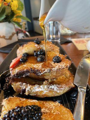 Baked croissant French toast