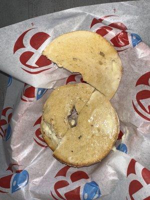 A sad cold bagel