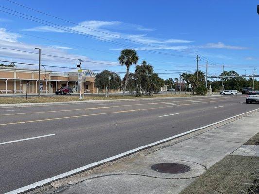 Across the street from Hutchison Beach Elementary School