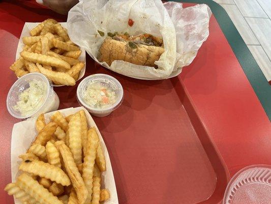 The spread: Italian Beef, Regular Fries