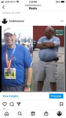 Mr. Schmidt Before and After 100 lbs Loss