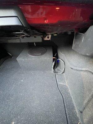 Subwoofer installation.