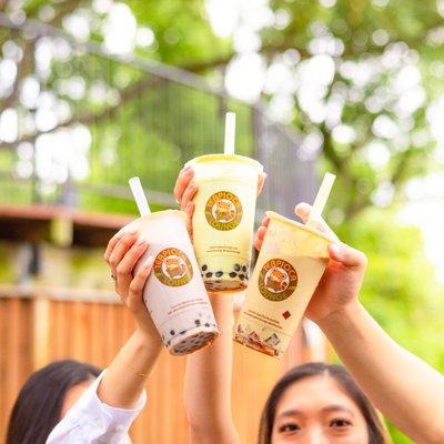 Red Bean Smoothie (far left), Avocado Smoothie (middle), & Avocado Coffee Smoothie (far left)