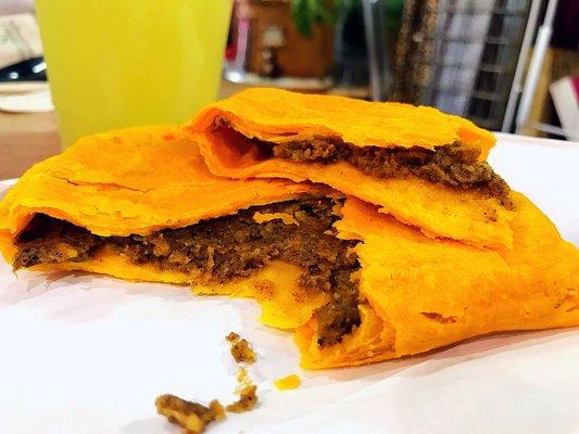 Exposed Spicy Beef Pattie! Authentic & Flavorful~