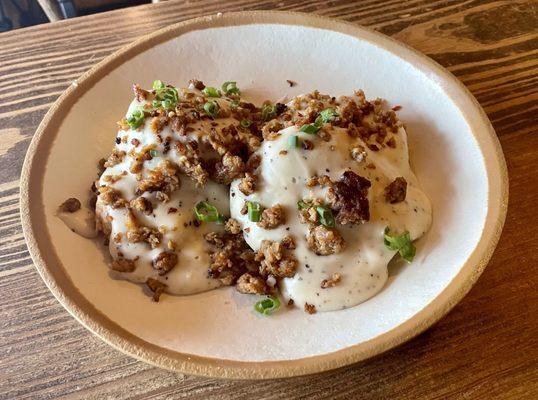 Full order of biscuits and sausage gravy