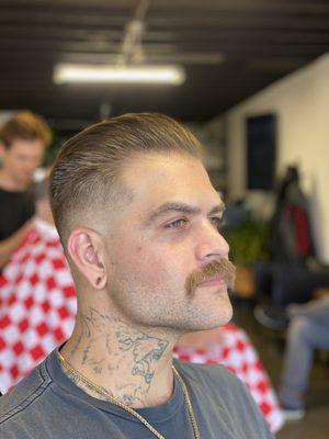 Men's razor/skin fade done by owner Bryan