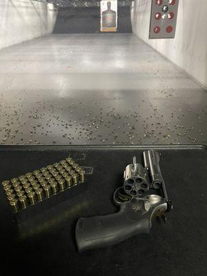 Looking down range w S&W mdl 29